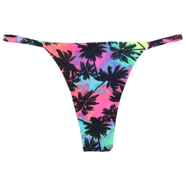 TANGA FINA DUPLA 'NEON PALMS'