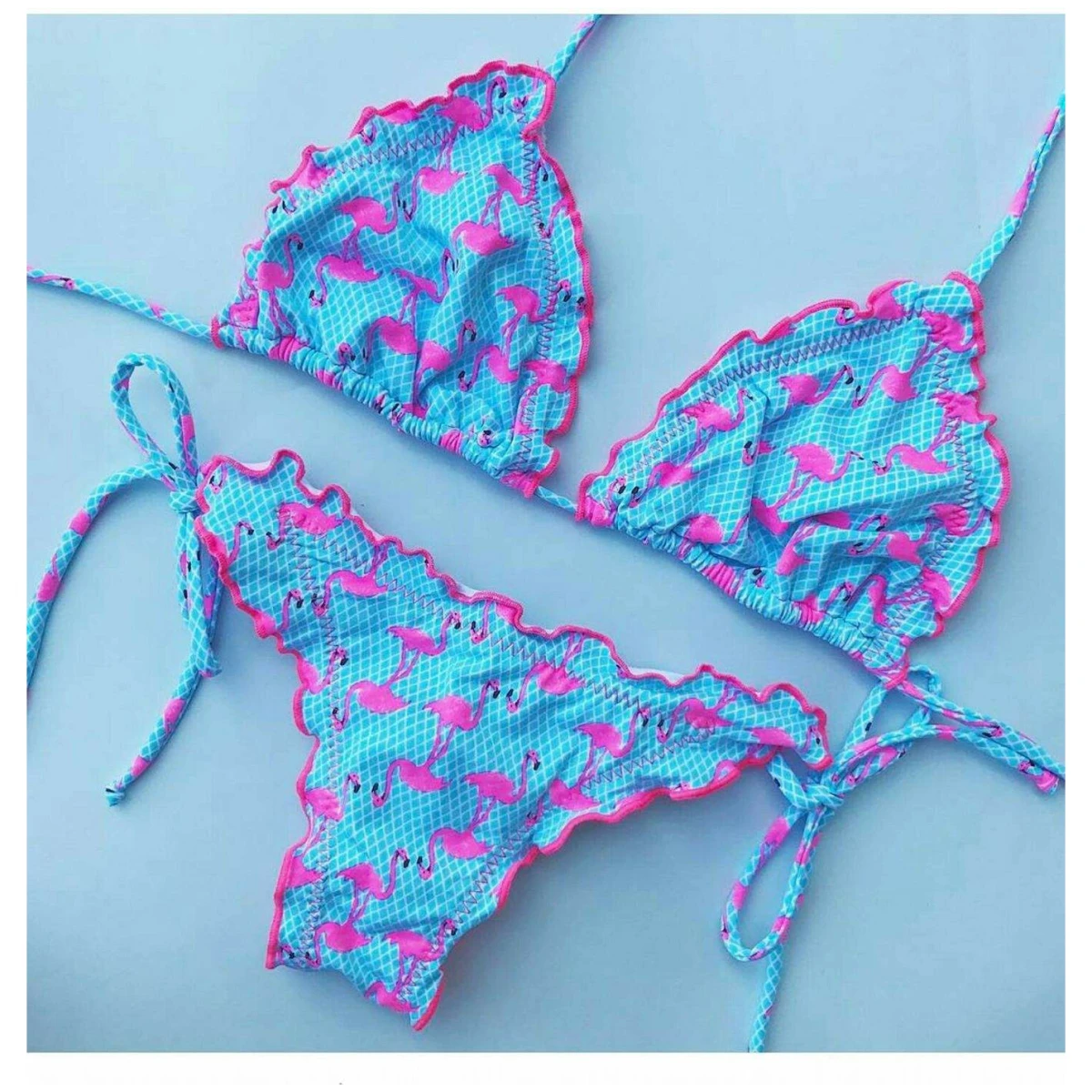 Conjunto Fru fru flamingos